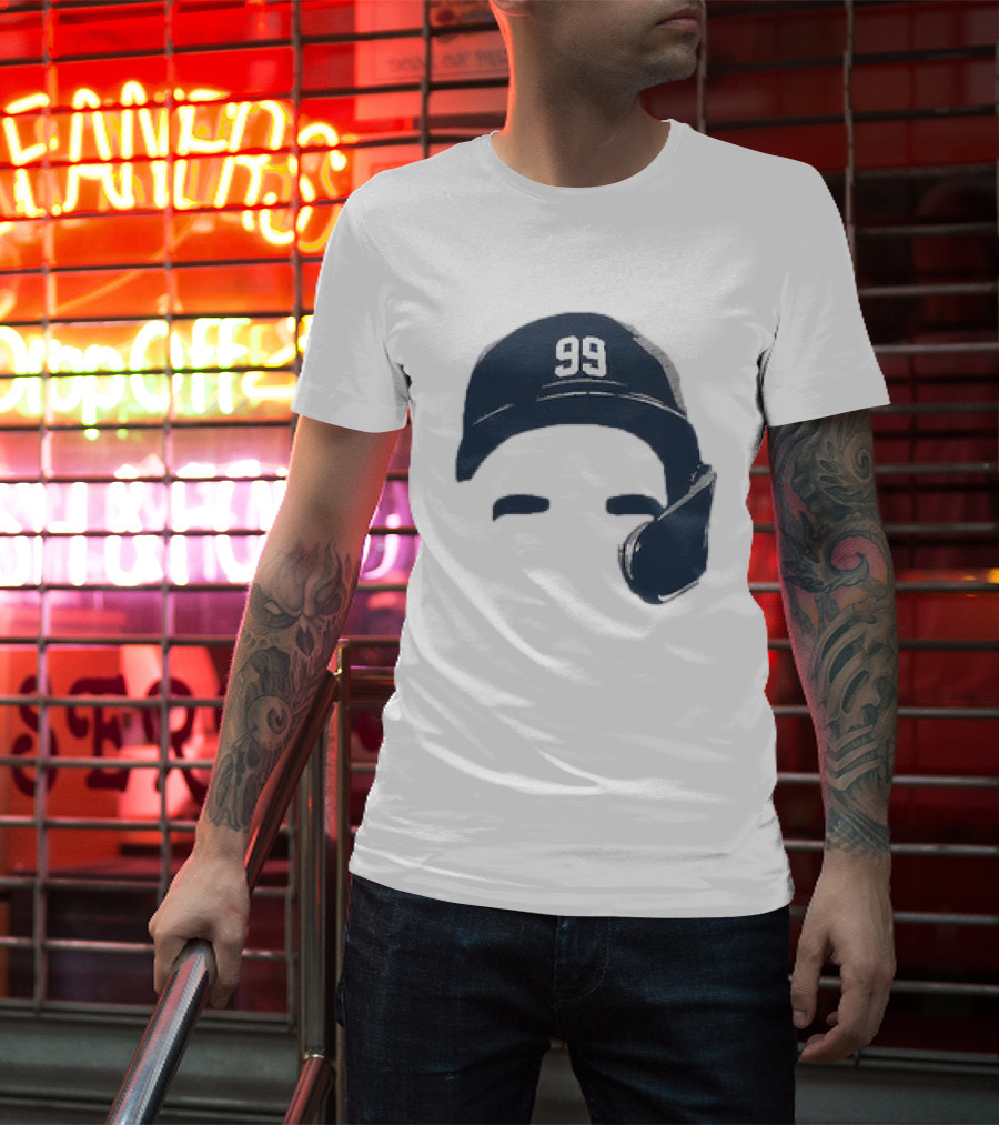 Aaron Judge New York Yankees Number 99 Blank Face Baseball Cap T-Shirt