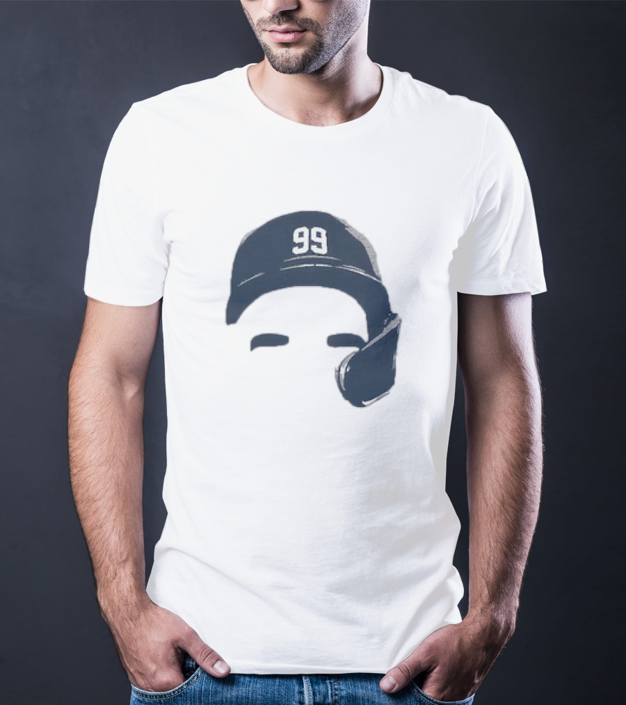 Aaron Judge New York Yankees Number 99 Blank Face Baseball Cap T-Shirt