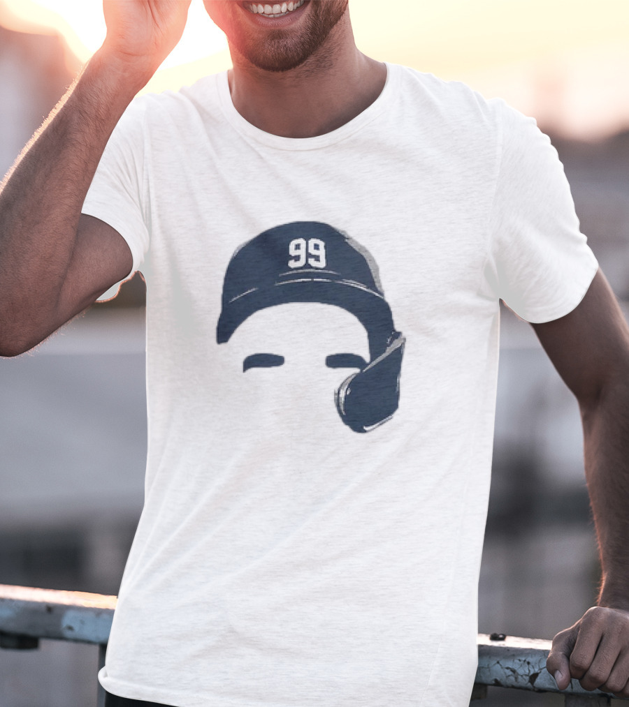 Aaron Judge New York Yankees Number 99 Blank Face Baseball Cap T-Shirt
