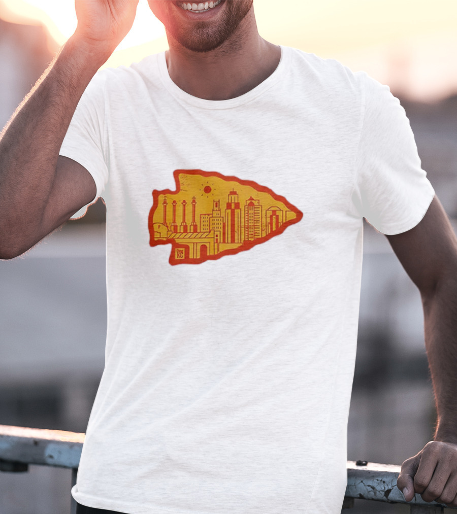 Arrowhead KC Kansas City Skyline T-Shirt