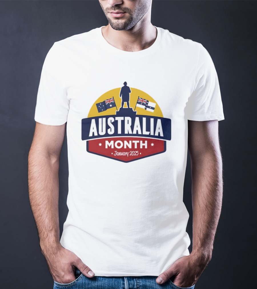 Australia Month Celebration January 2025 With Flags T-Shirt