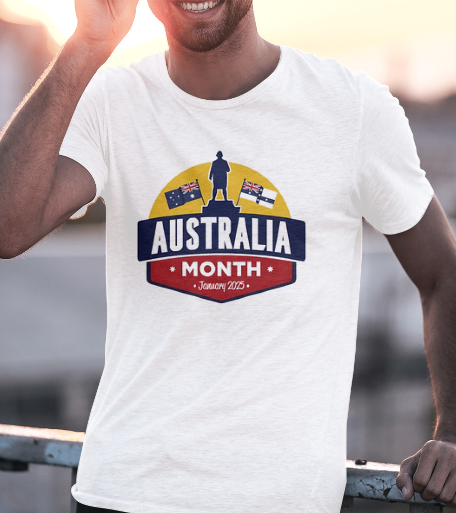 Australia Month Celebration January 2025 With Flags T-Shirt