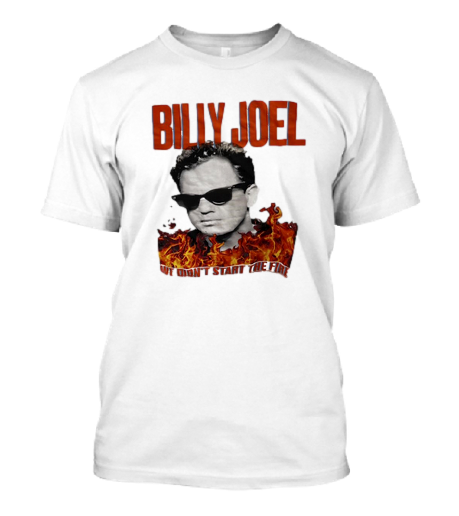 Billy Joel We Didn't Start The Fire Flames And Sunglasses T-Shirt