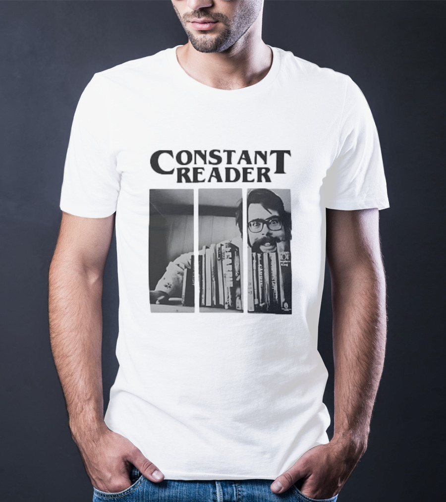 Constant Reader Stephen King Split Image With Books T-Shirt