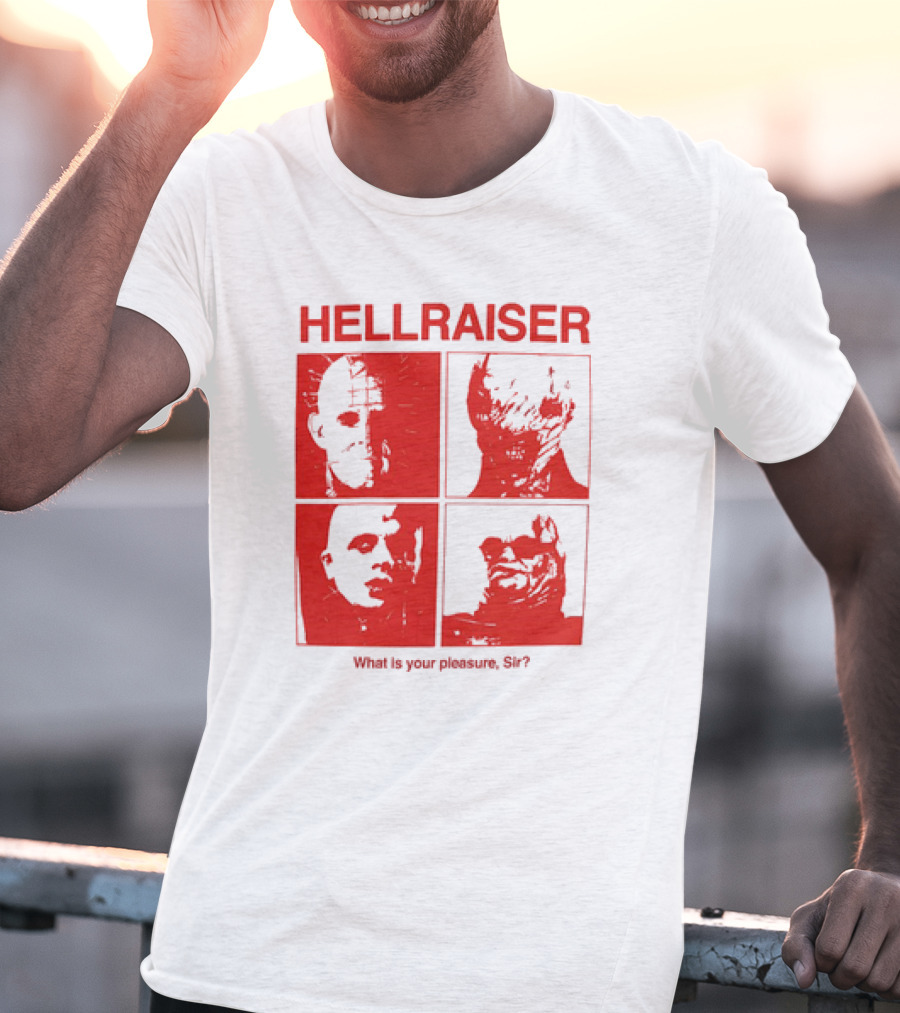 Hellraiser What Is Your Pleasure Sir Iconic Horror Faces Red T-Shirt