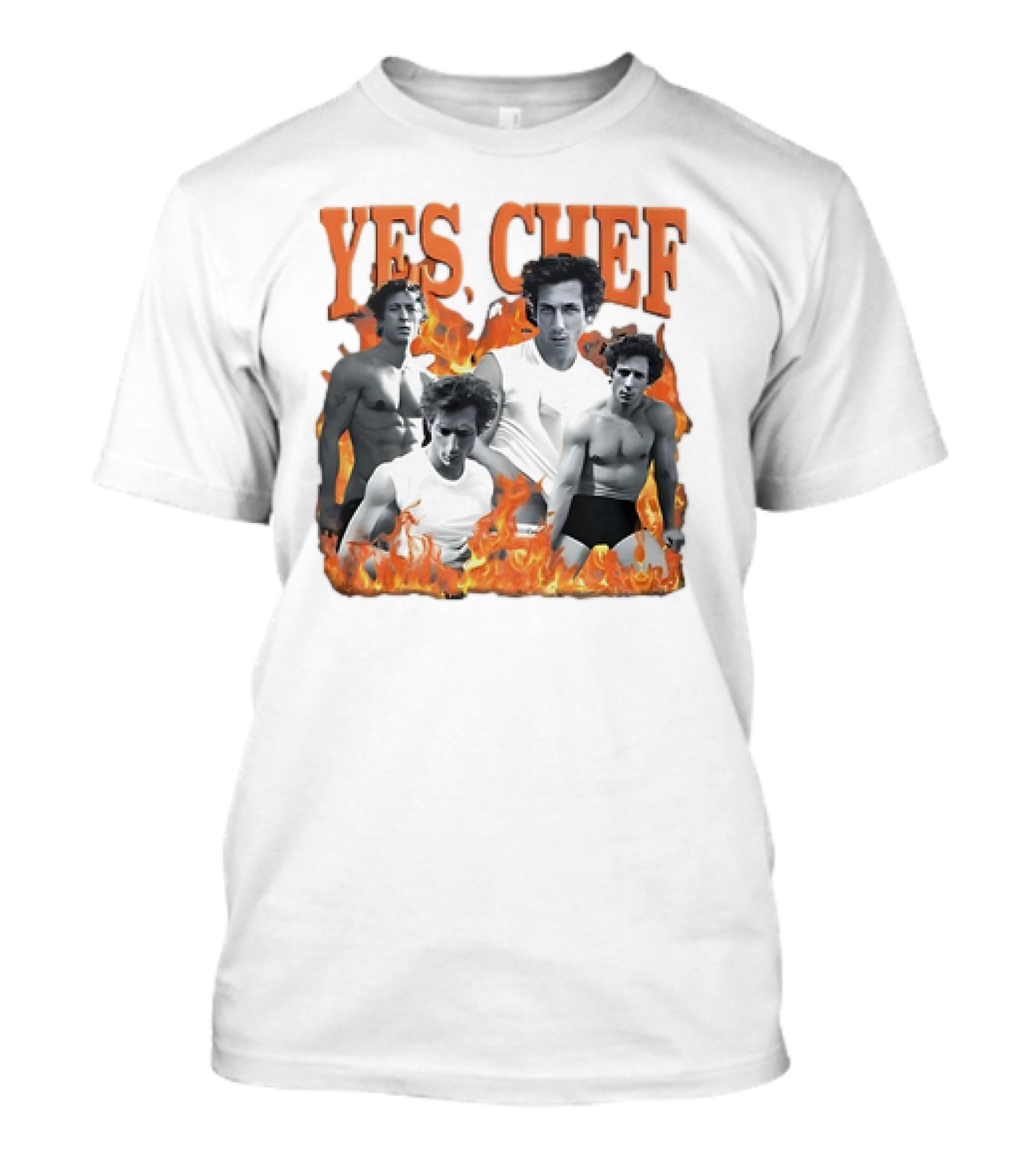 Yes Chef Jeremy Allen White Fire Montage T-Shirt