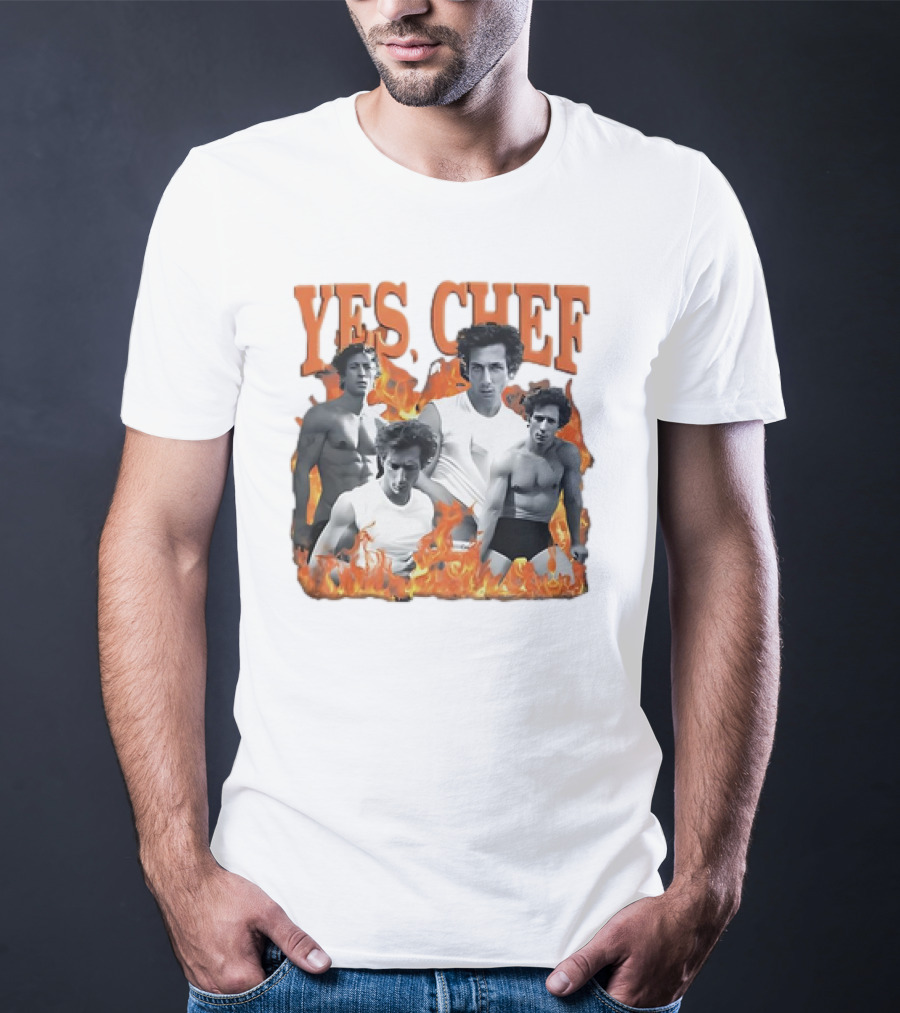 Yes Chef Jeremy Allen White Fire Montage T-Shirt