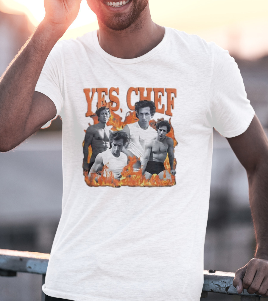Yes Chef Jeremy Allen White Fire Montage T-Shirt
