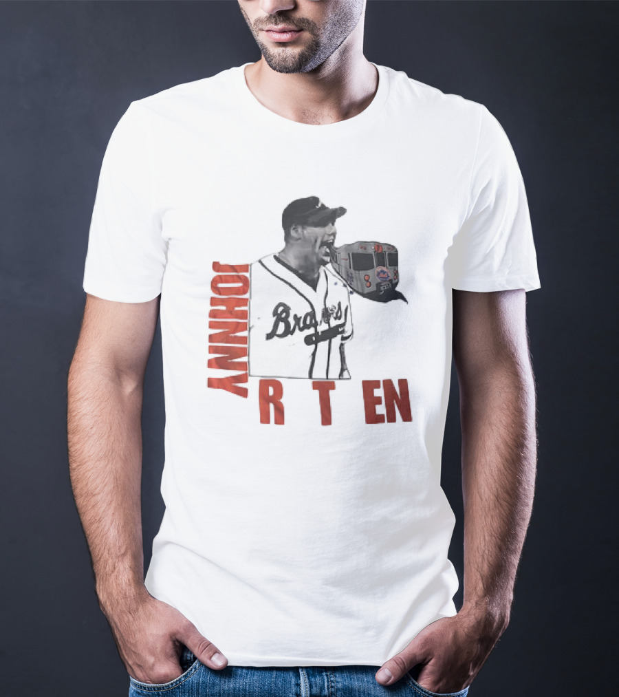 Johnny Rotten Braves Mets Subway Mashup Vintage T-Shirt