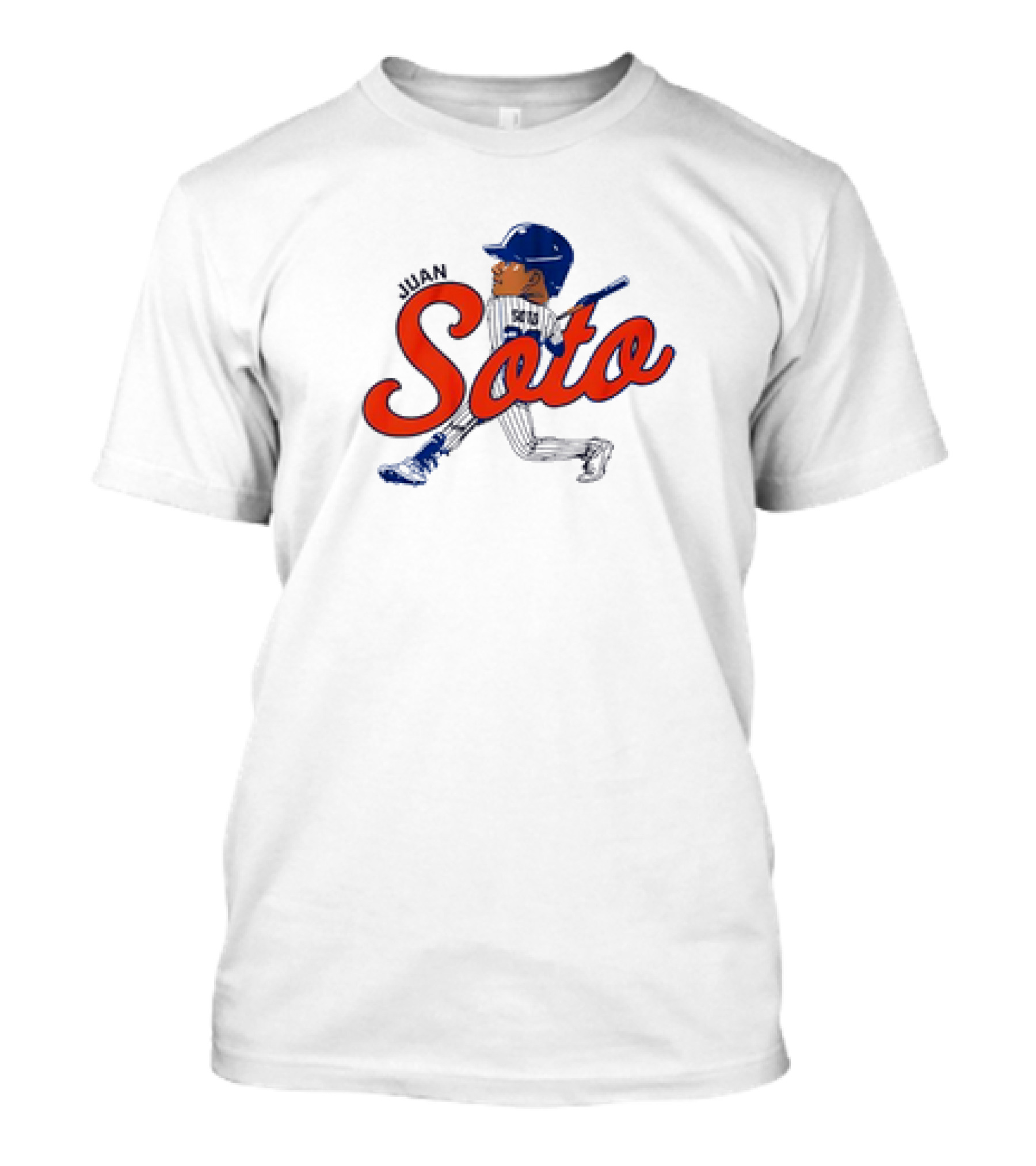 Juan Soto NYC MLBPA Licensed Queens Caricature T-Shirt