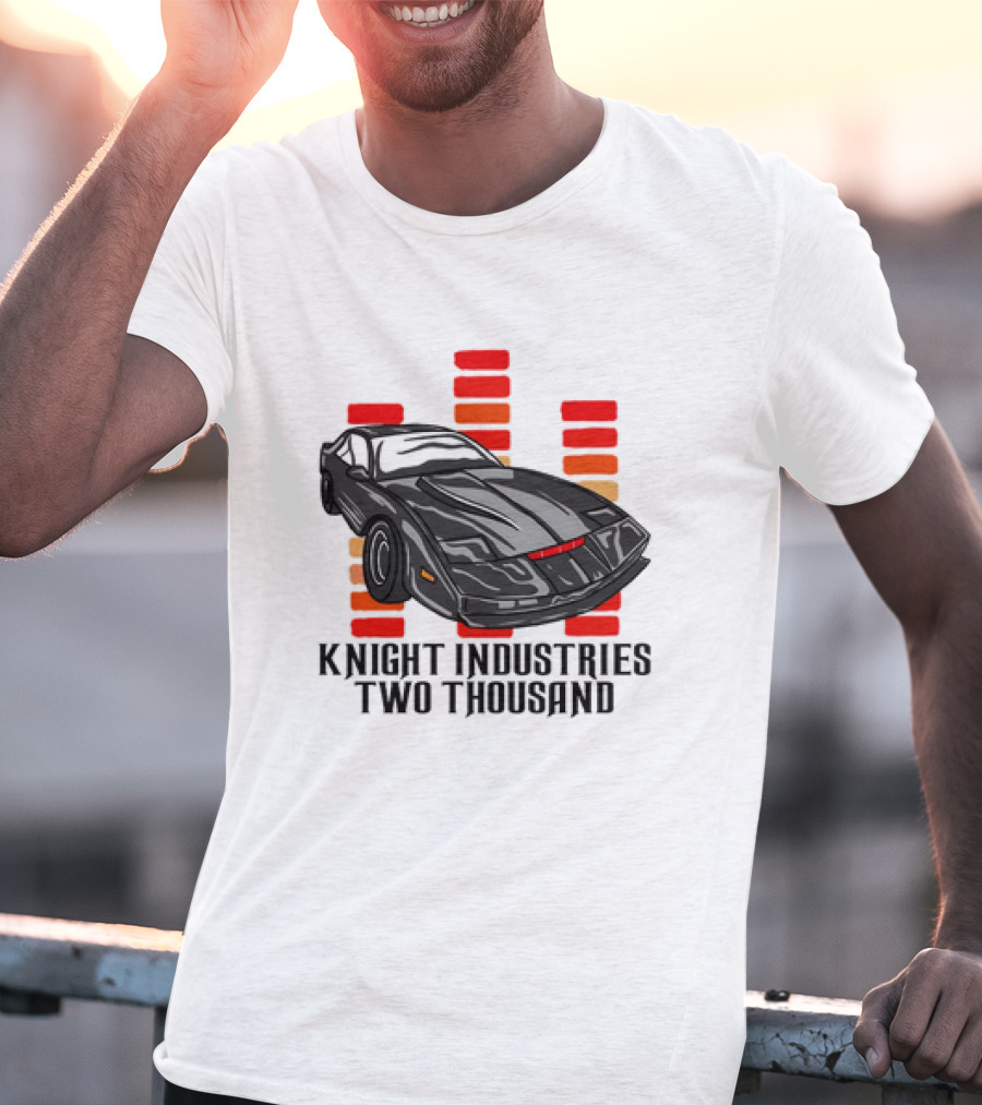 Knight Industries Two Thousand Iconic Car With Red Bar Elements T-Shirt