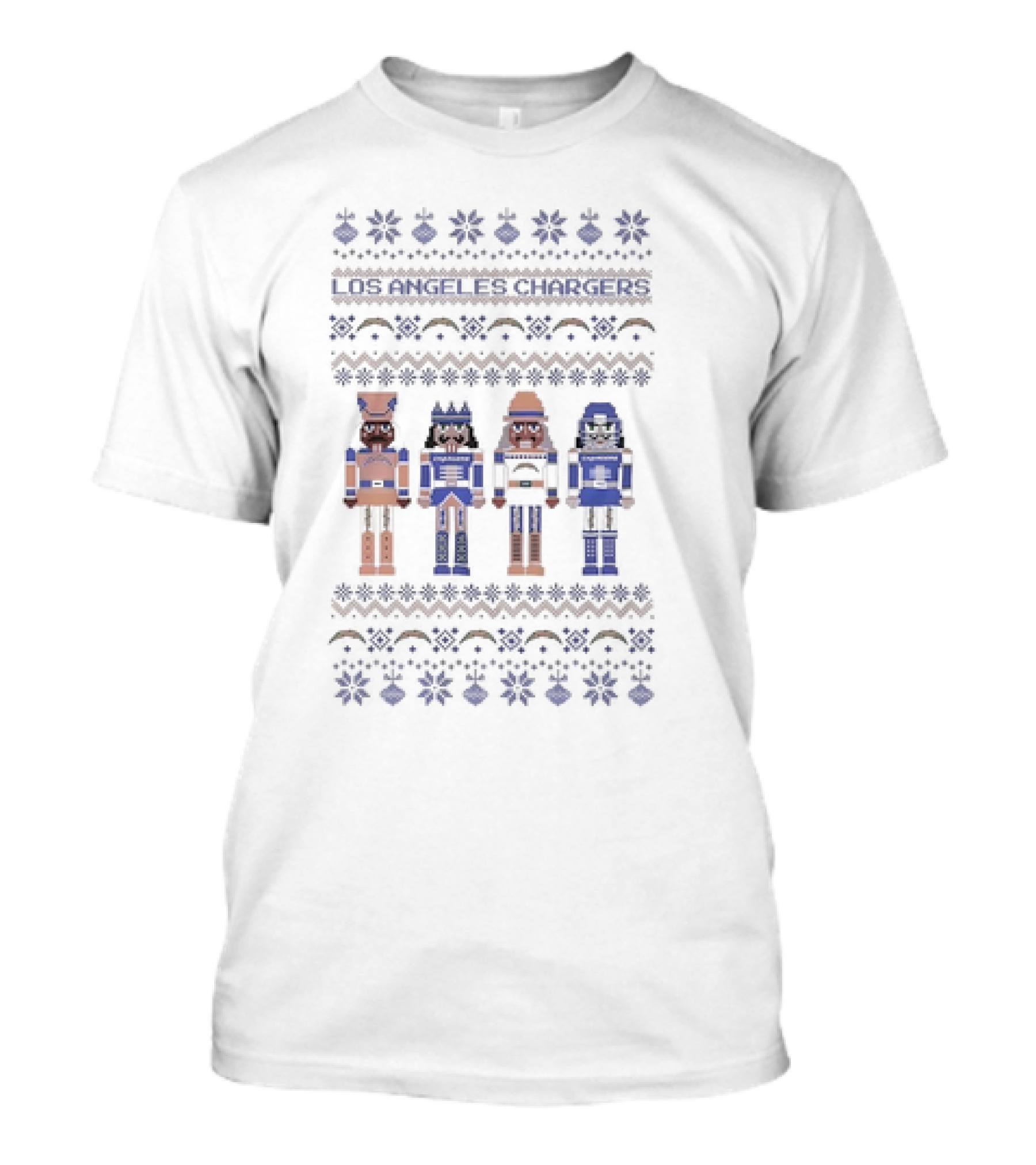 Los Angeles Chargers Ugly Christmas Sweater Nutcracker T-Shirt