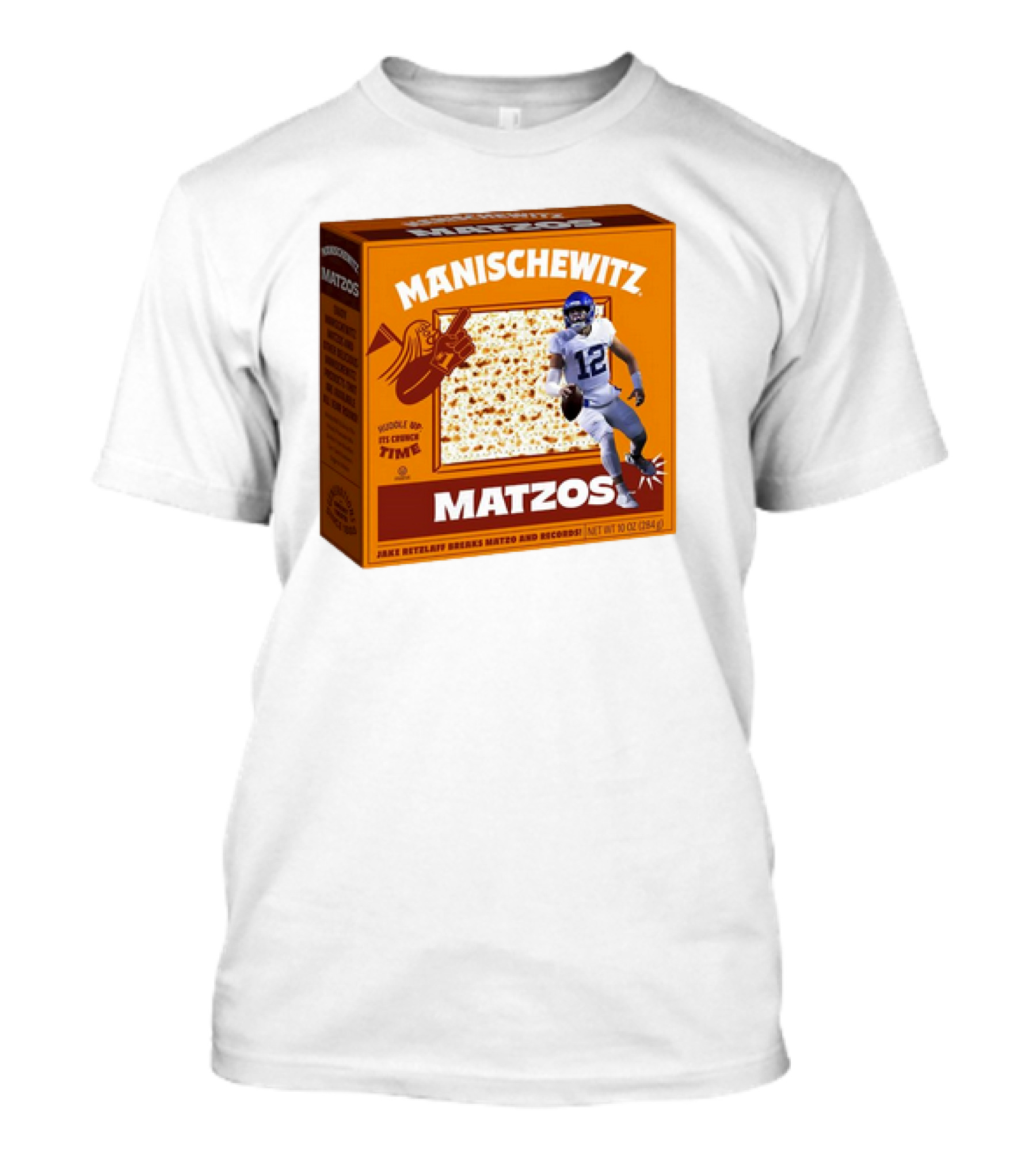 Manischewitz Matzos Jake Retzlaff Breaks Matzo And Records BYU Cougars Matzo Crunch Football T-Shirt
