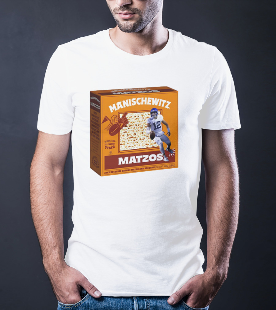 Manischewitz Matzos Jake Retzlaff Breaks Matzo And Records BYU Cougars Matzo Crunch Football T-Shirt