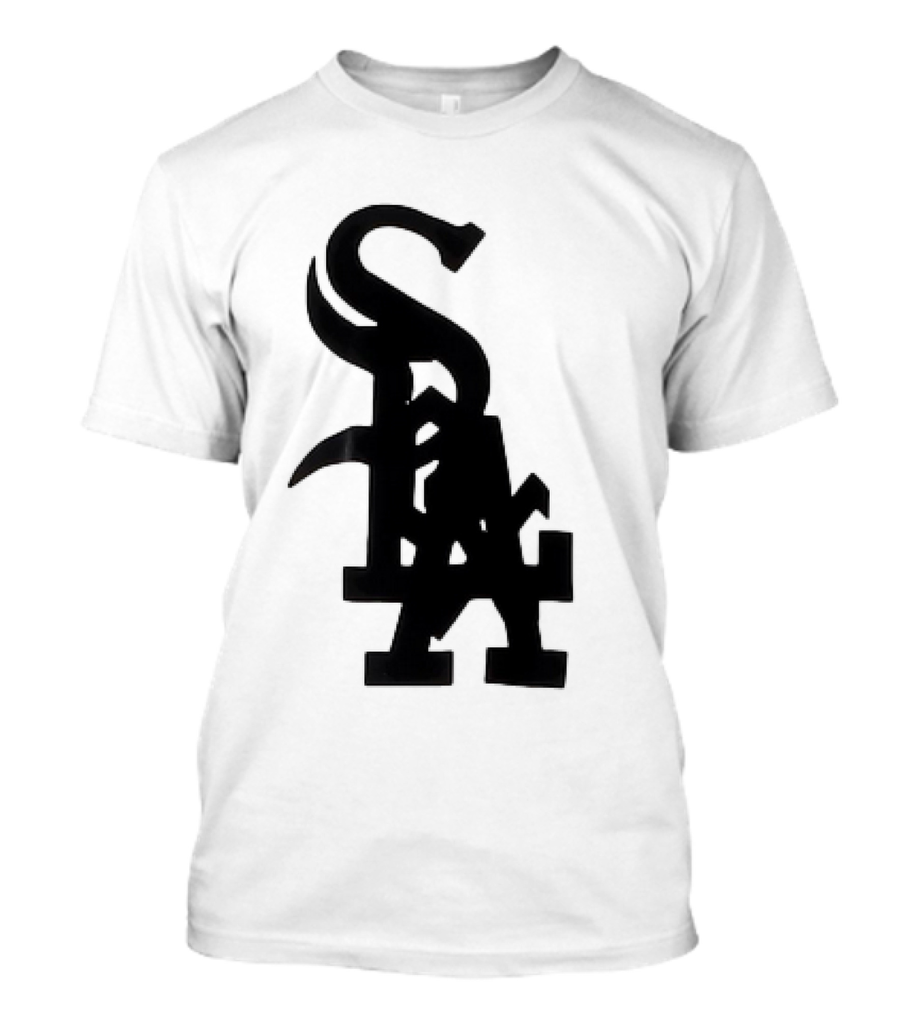 Chicago White Sox And Los Angeles Dodgers Logo Combination T-Shirt
