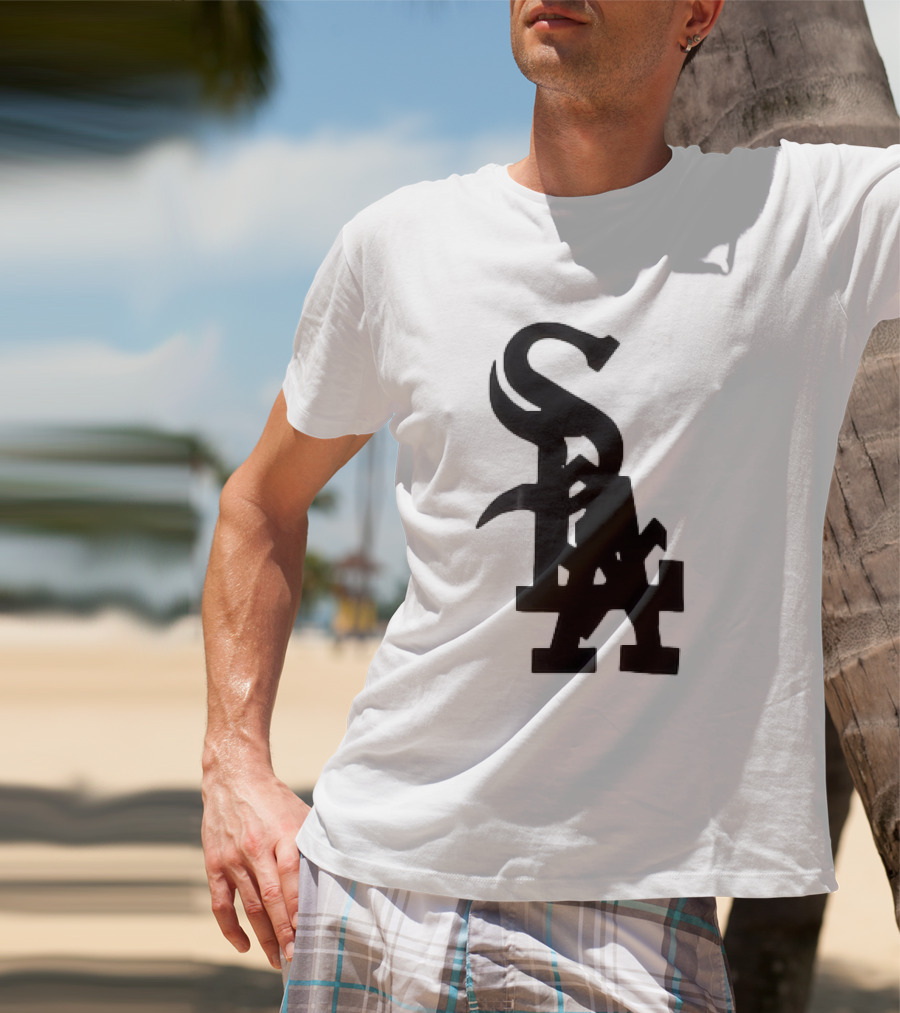 Chicago White Sox And Los Angeles Dodgers Logo Combination T-Shirt