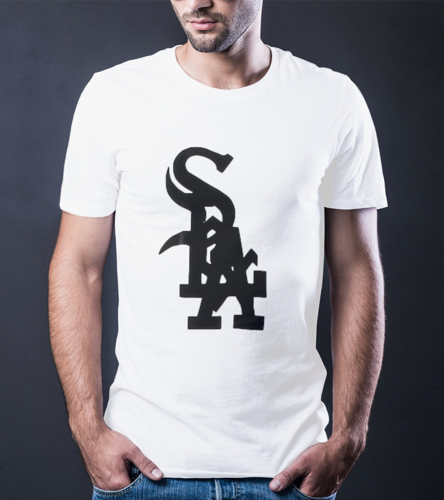 Chicago White Sox And Los Angeles Dodgers Logo Combination T-Shirt