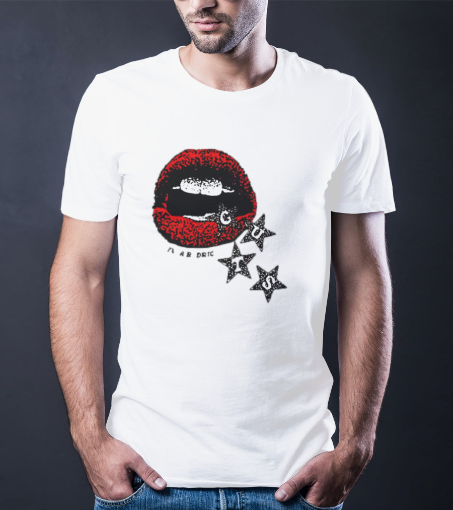 Olivia Rodrigo Guts Red Lips With Stars T-Shirt