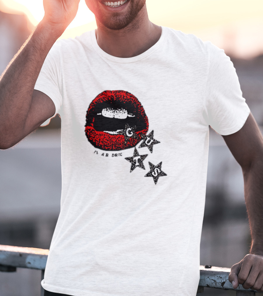 Olivia Rodrigo Guts Red Lips With Stars T-Shirt