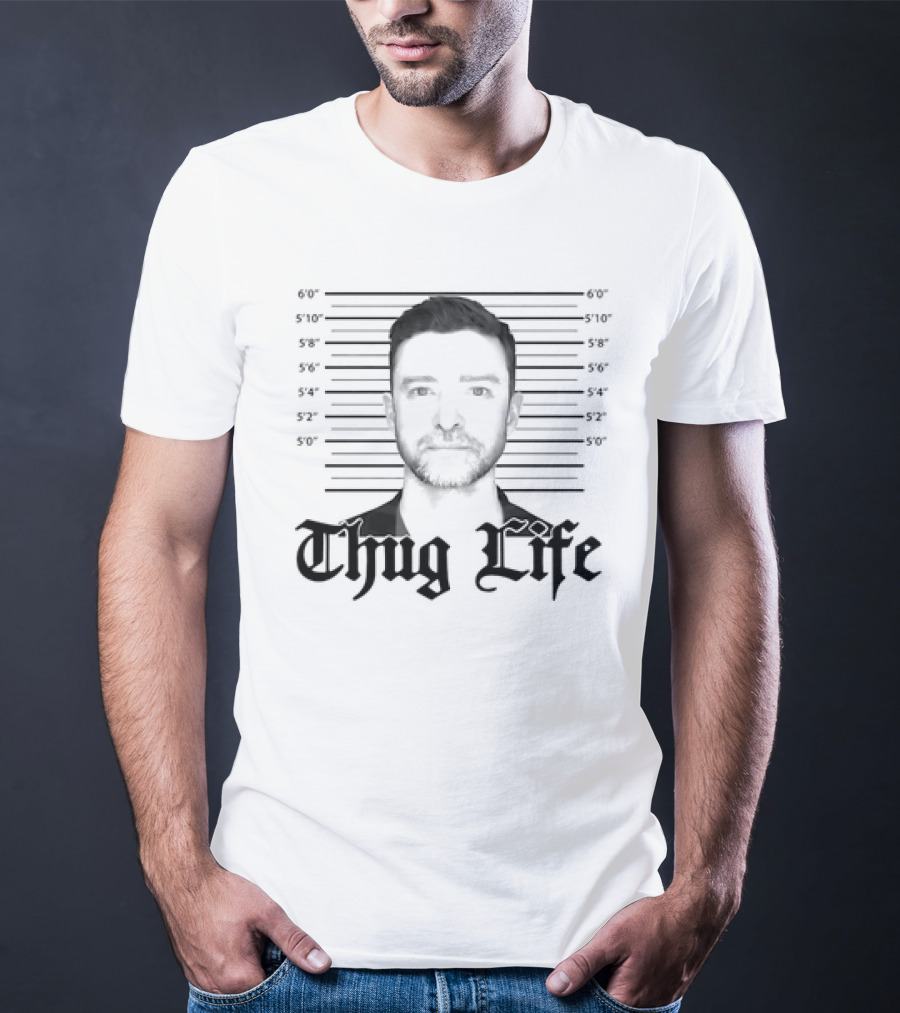 Thug Life Justin Timberlake Mugshot T-Shirt