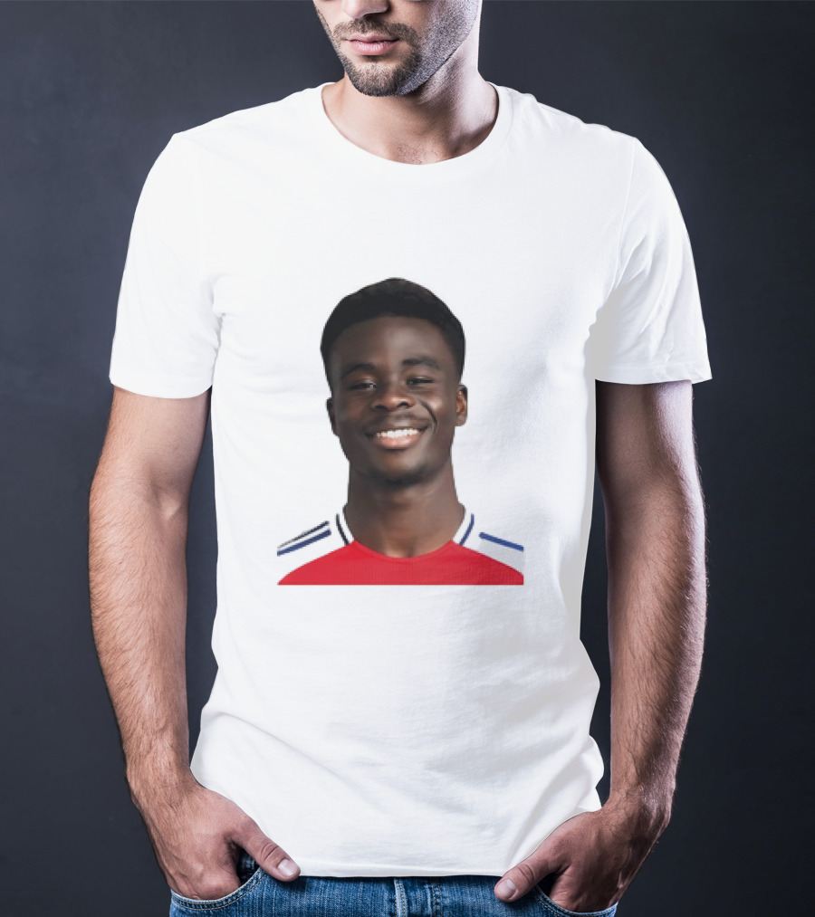 Bukayo Saka Arsenal F.C. Player Icon With Red Jersey T-Shirt
