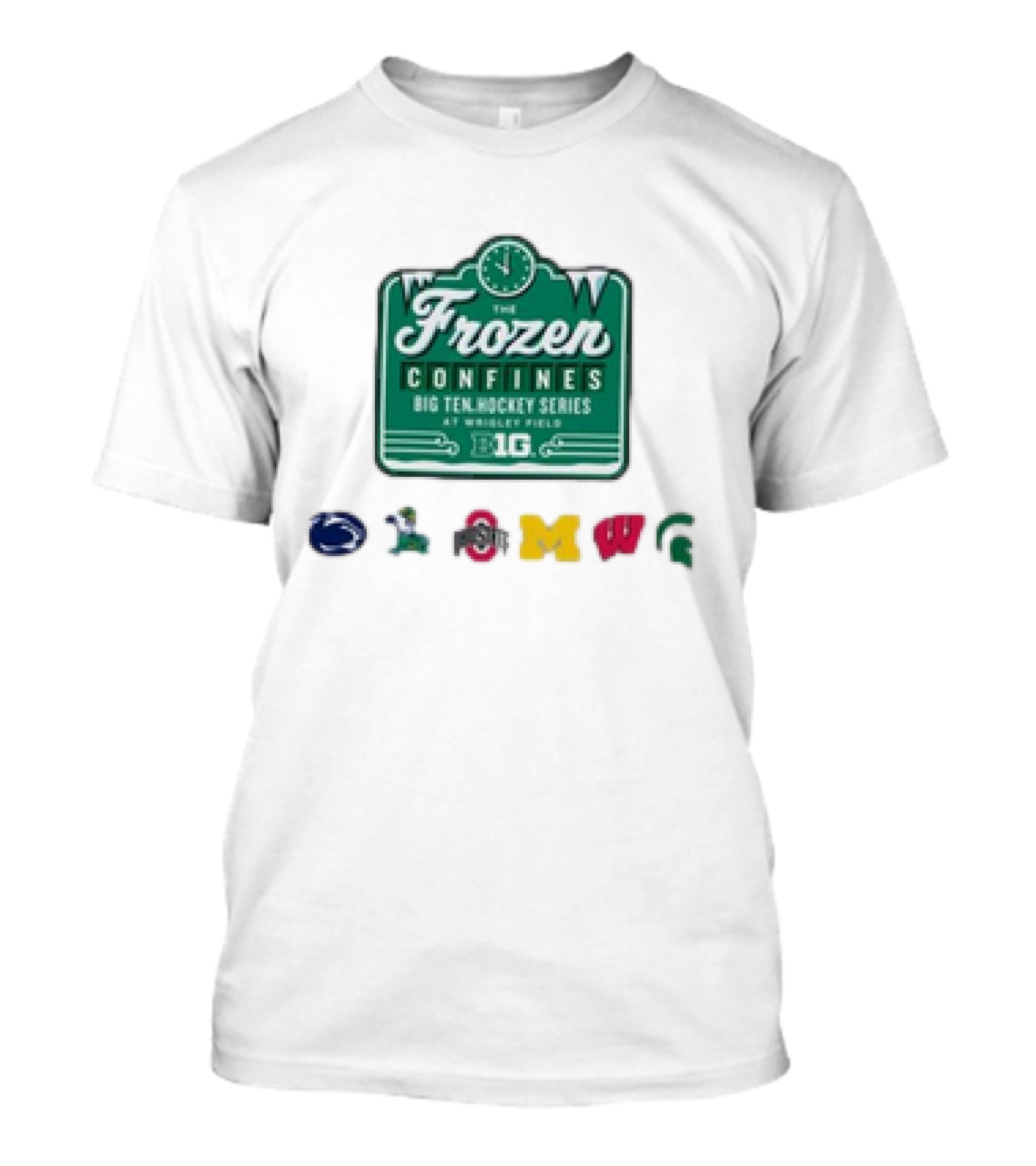 The Frozen Confines Big Ten Hockey Series At Wrigley Field 2025 Penn State Notre Dame Ohio State Michigan Wisconsin Michigan State T-Shirt