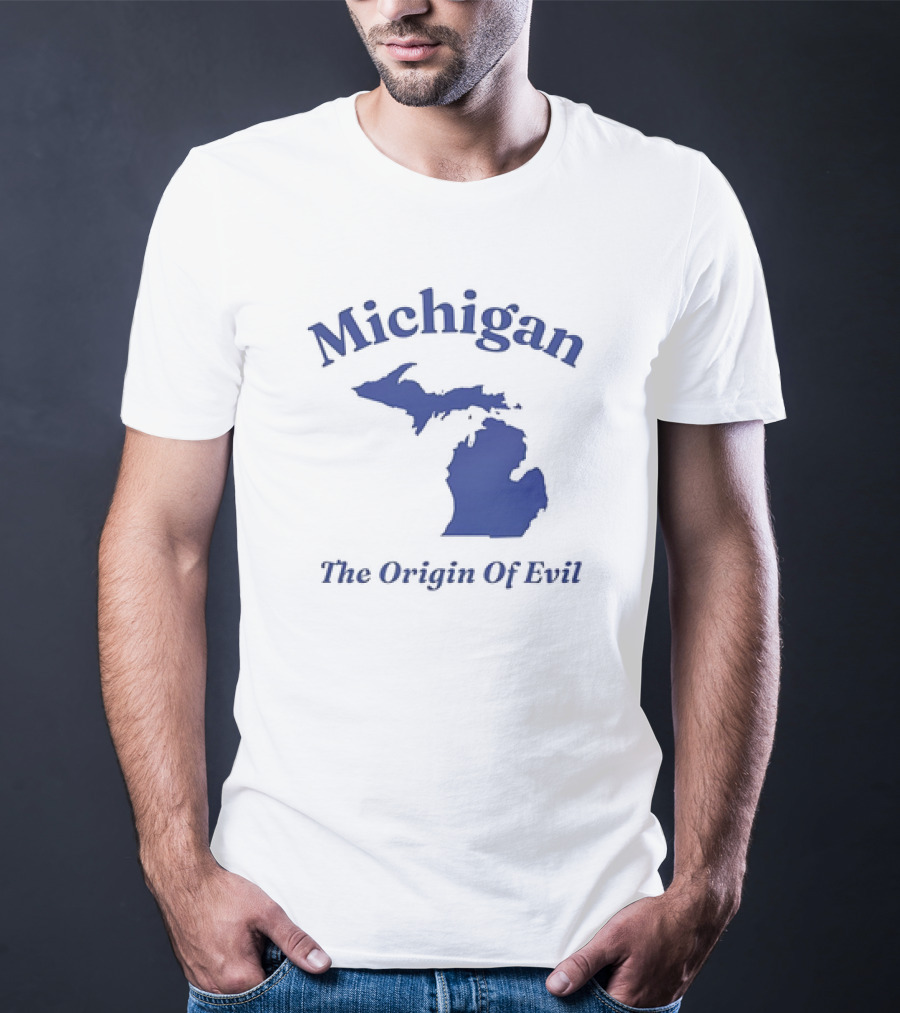 Michigan The Origin Of Evil Map T-Shirt