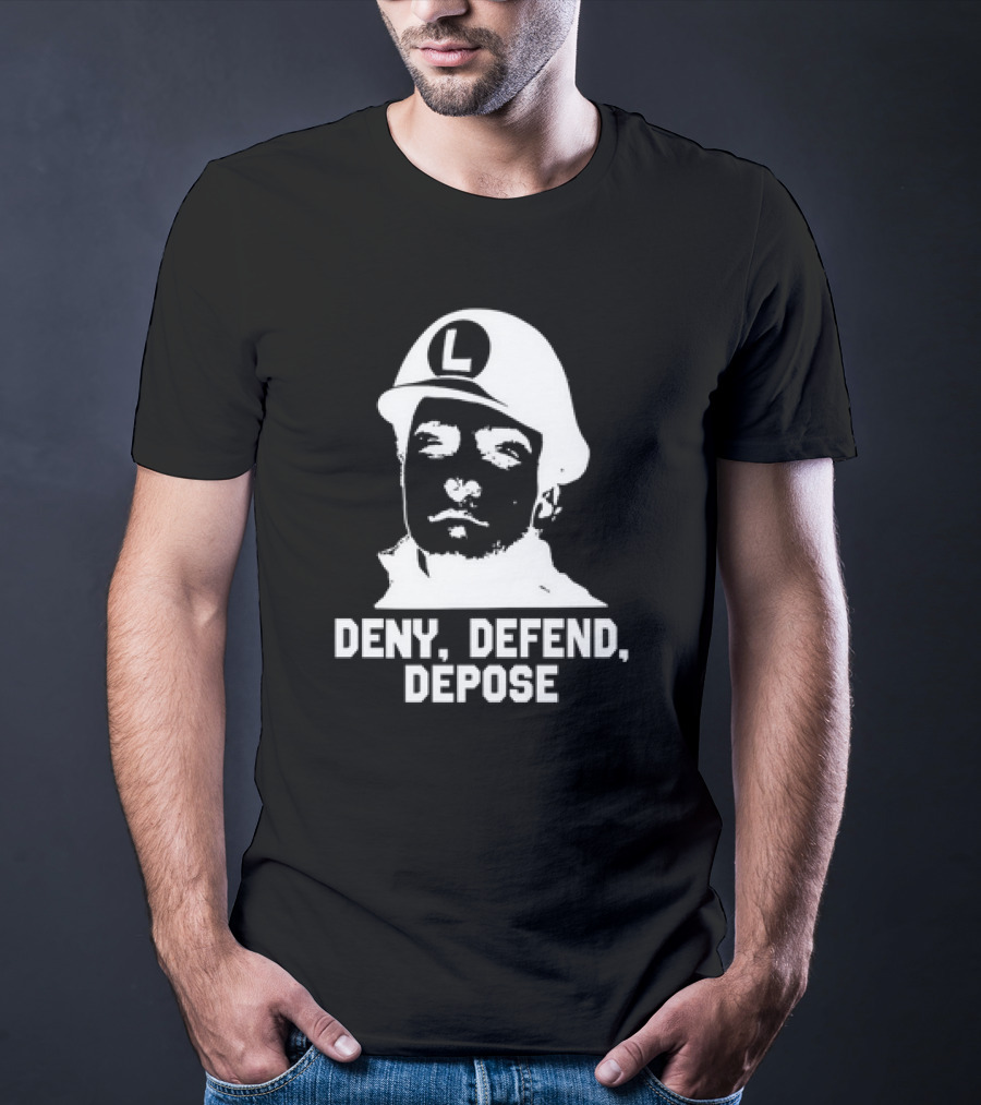 Luigi Mangione L Icon Deny Defend Depose Super Mario Hat T-Shirt