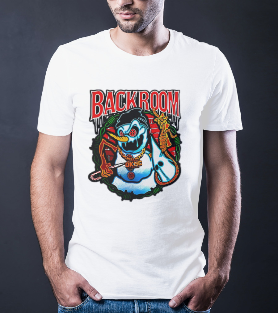 Backroom OKHC Hardcore Snowman Holiday T-Shirt