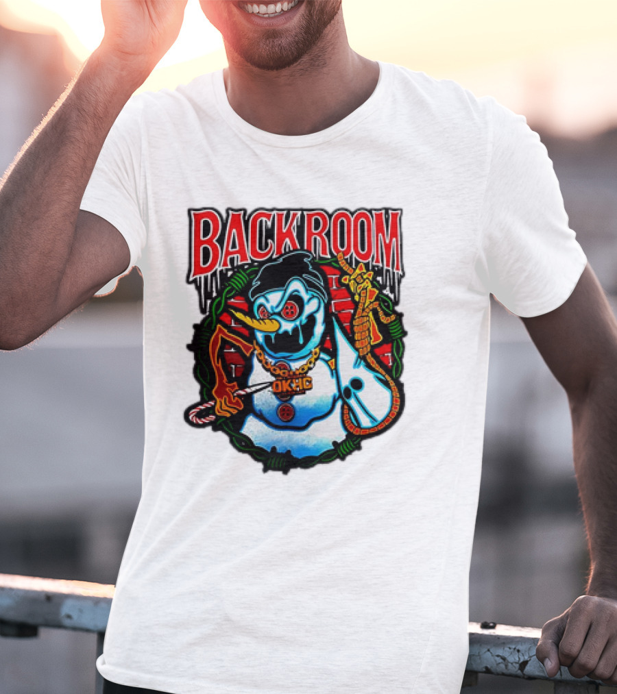 Backroom OKHC Hardcore Snowman Holiday T-Shirt