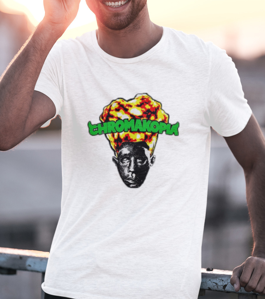 Chromakopia Flaming Head Abstract T-Shirt