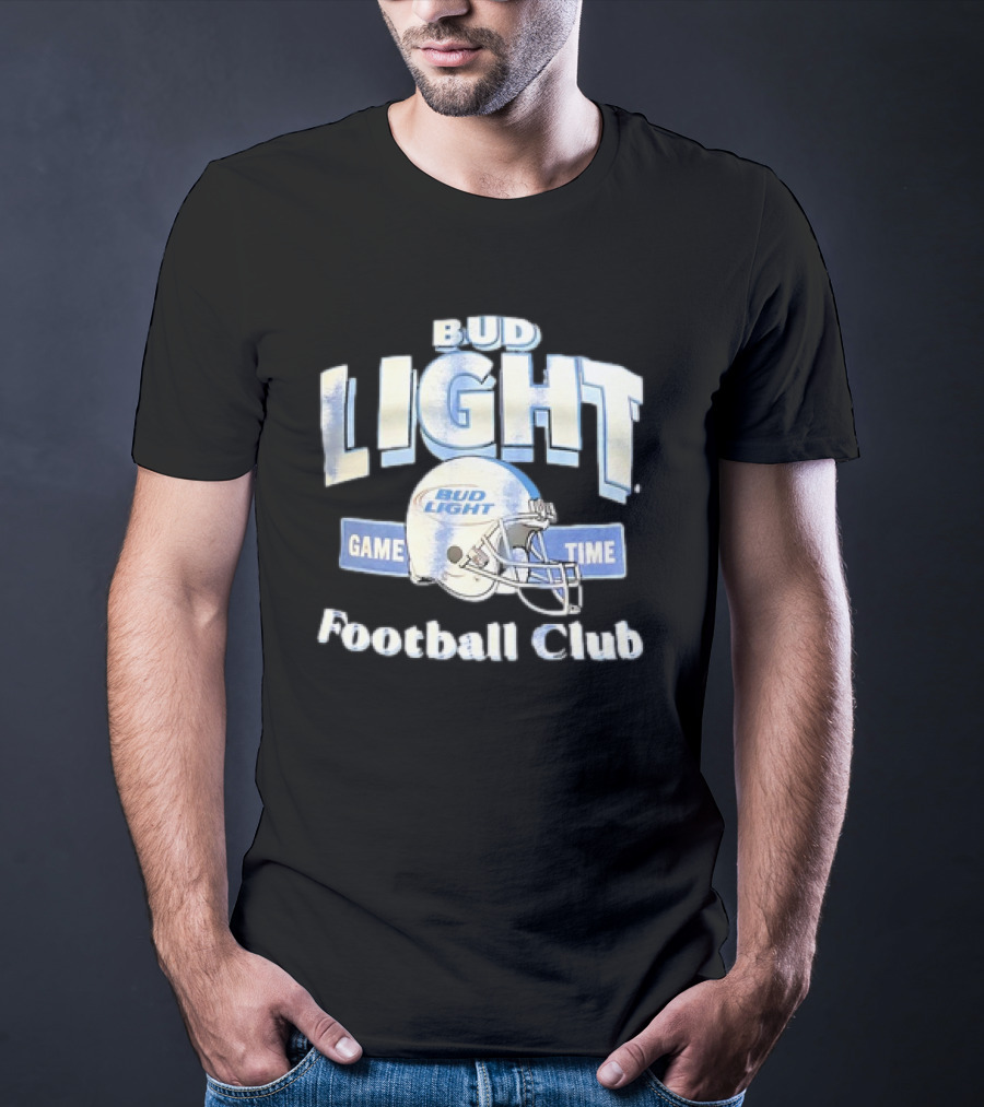 Bud Light Game Time Football Club Helmet T-Shirt