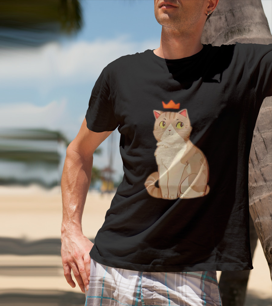 Good Times Cat With Orange Crown T-Shirt