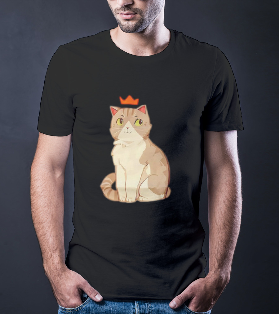 Good Times Cat With Orange Crown T-Shirt