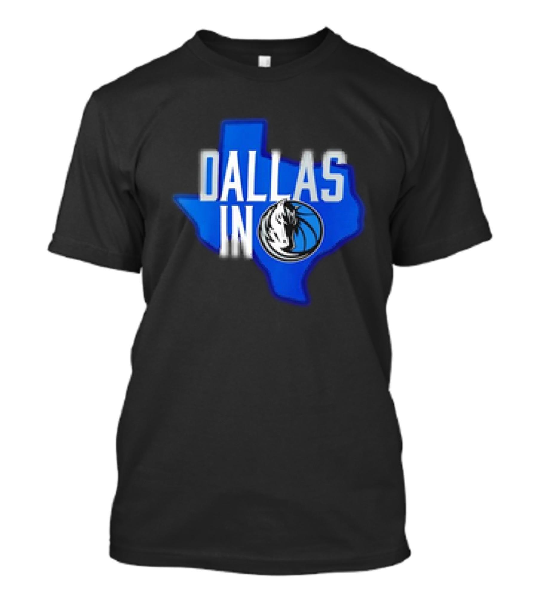 Dallas Mavericks Logo Texas Map Background DALLAS IN T-Shirt