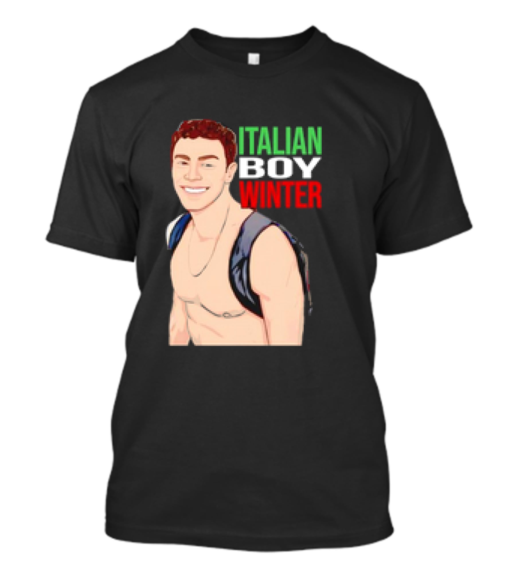 Luigi Mangione Italian Boy Winter Backpack Smiling T-Shirt