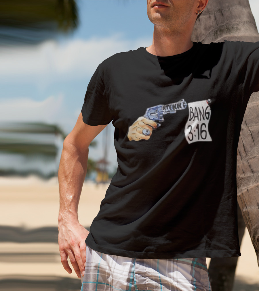 Bang 3 16 Off The Rope Gun Cartoon T-Shirt