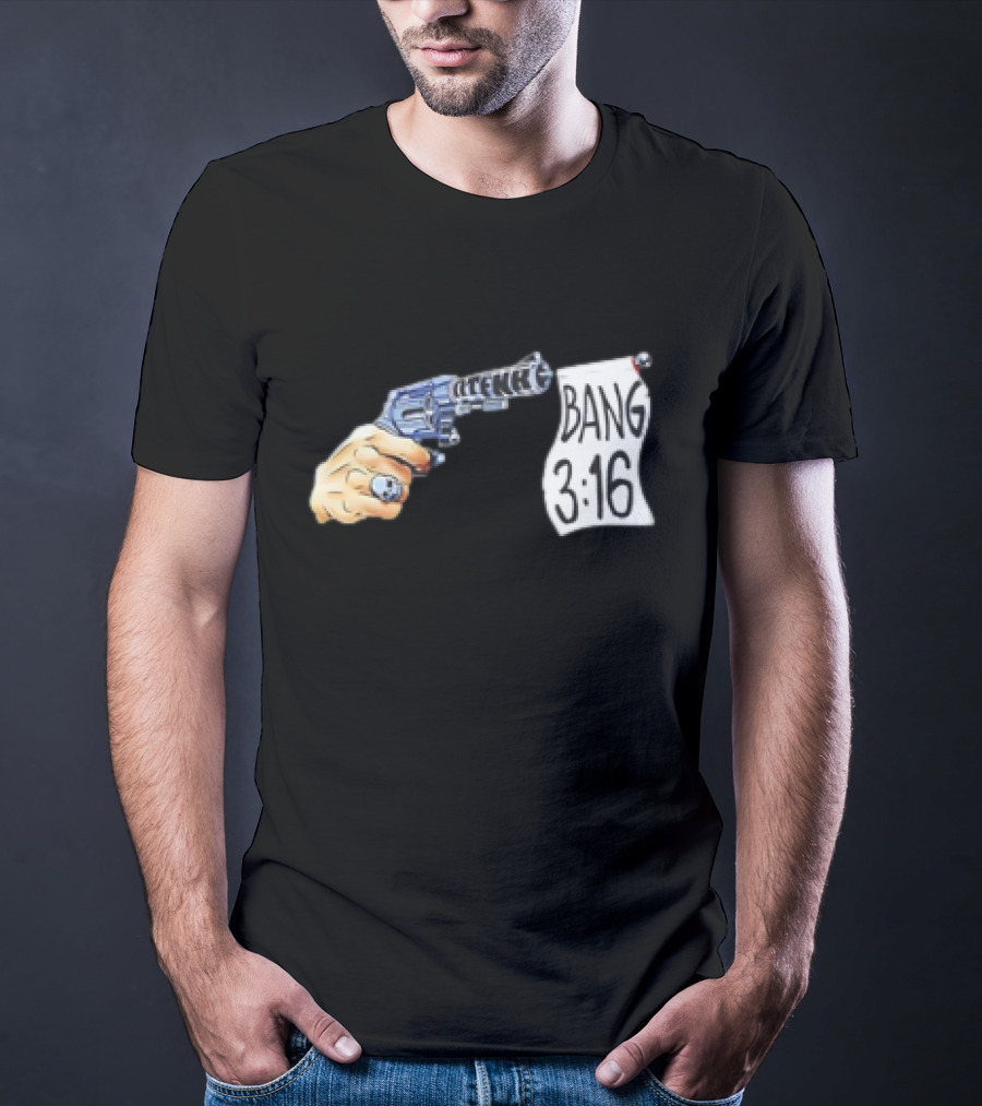 Bang 3 16 Off The Rope Gun Cartoon T-Shirt