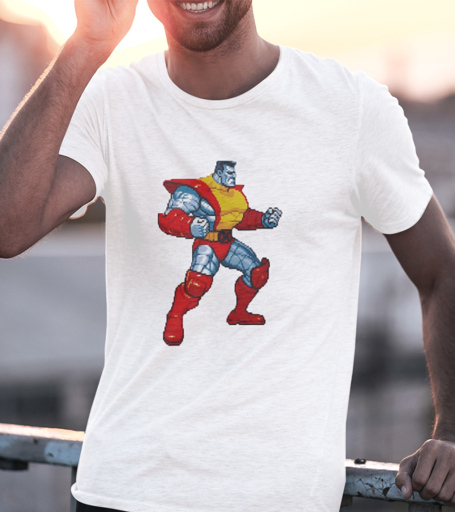 Colossus From X-Men Children Of The Atom Pixel T-Shirt