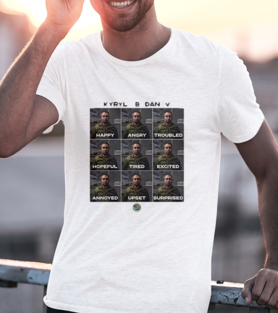KYRYLO BUDANOV Happy Angry Troubled Hopeful Tired Excited Annoyed Upset Surprised Emotions T-Shirt