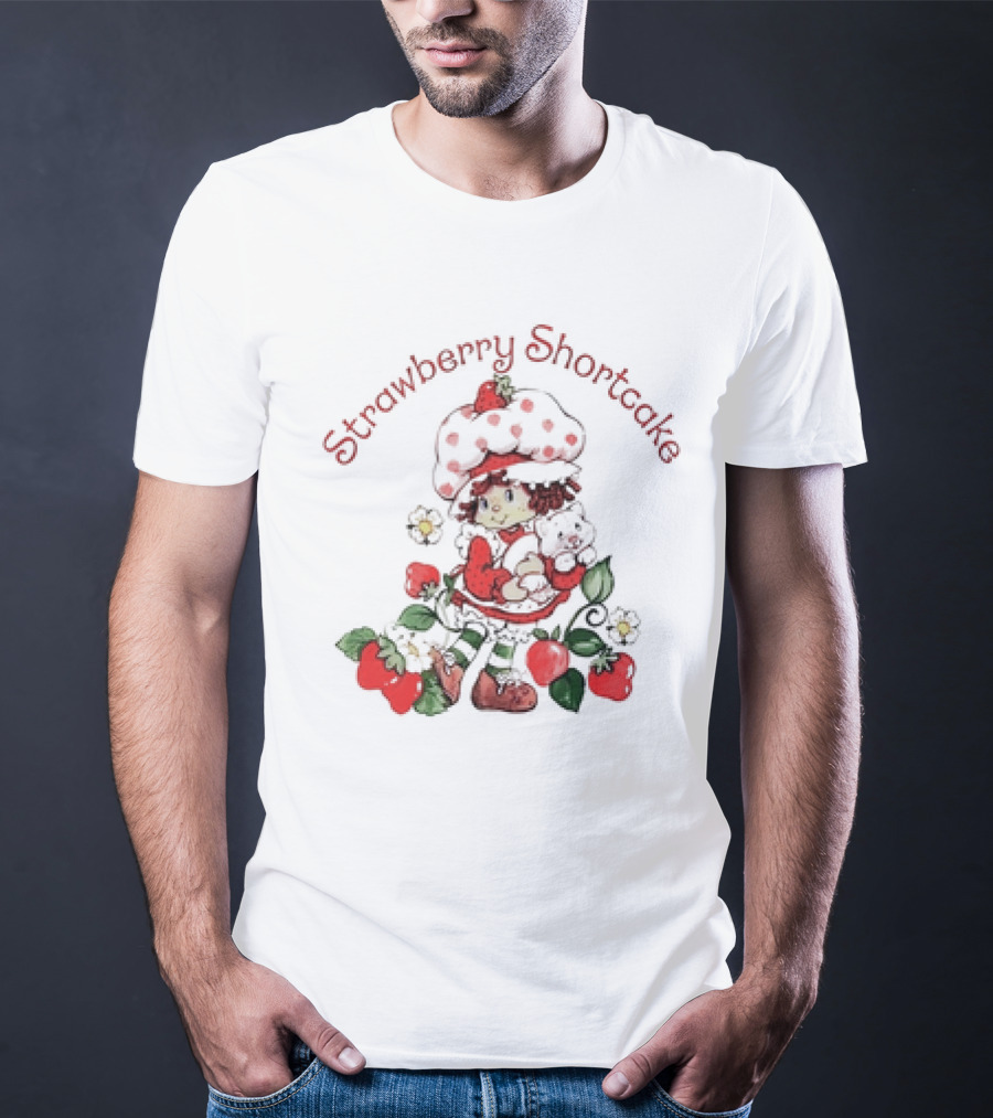 Strawberry Shortcake With Plush Bear And Strawberries T-Shirt