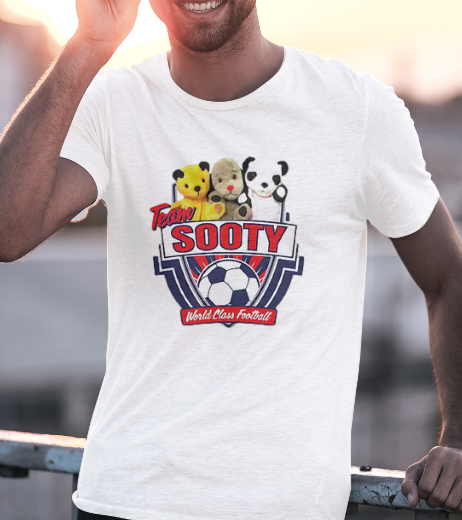 Team Sooty World Class Football Soccer Badge Trio T-Shirt