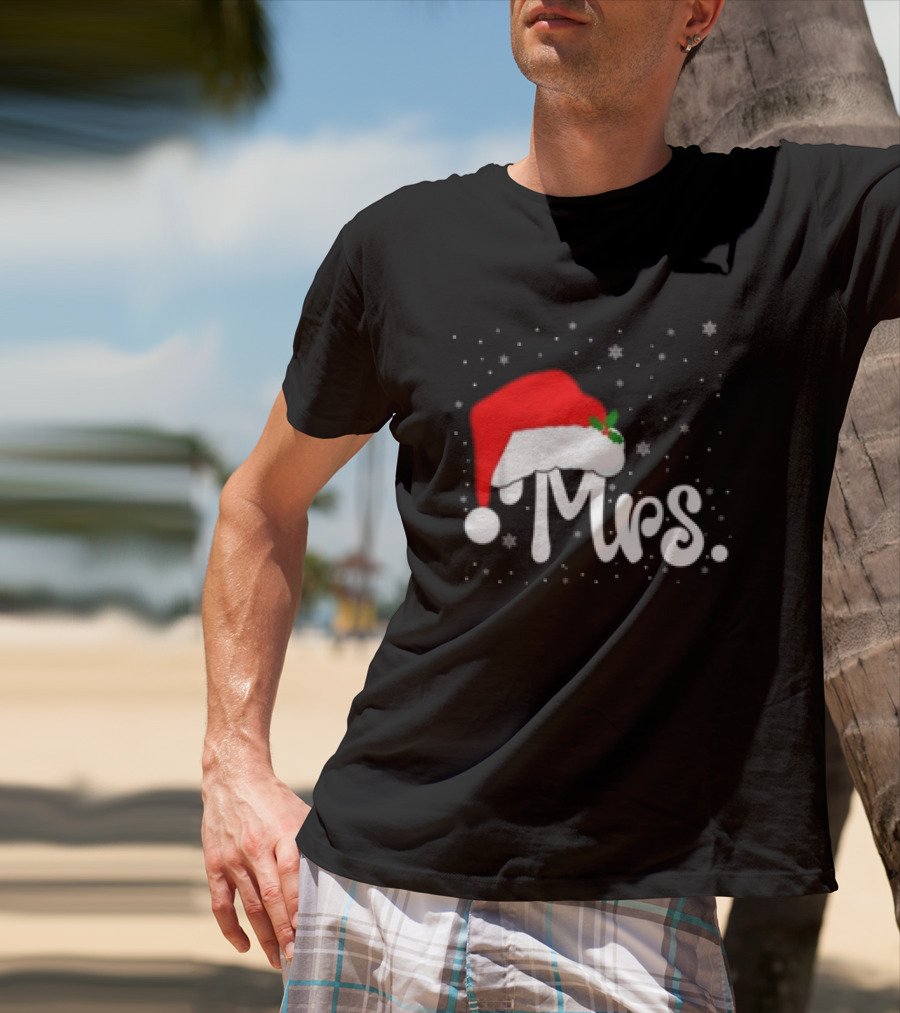 Mrs Santa Claus Christmas Matching Couples T-Shirt