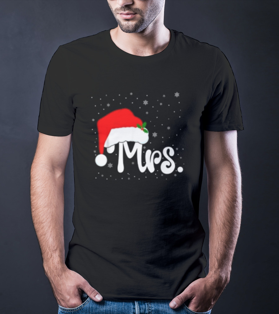 Mrs Santa Claus Christmas Matching Couples T-Shirt