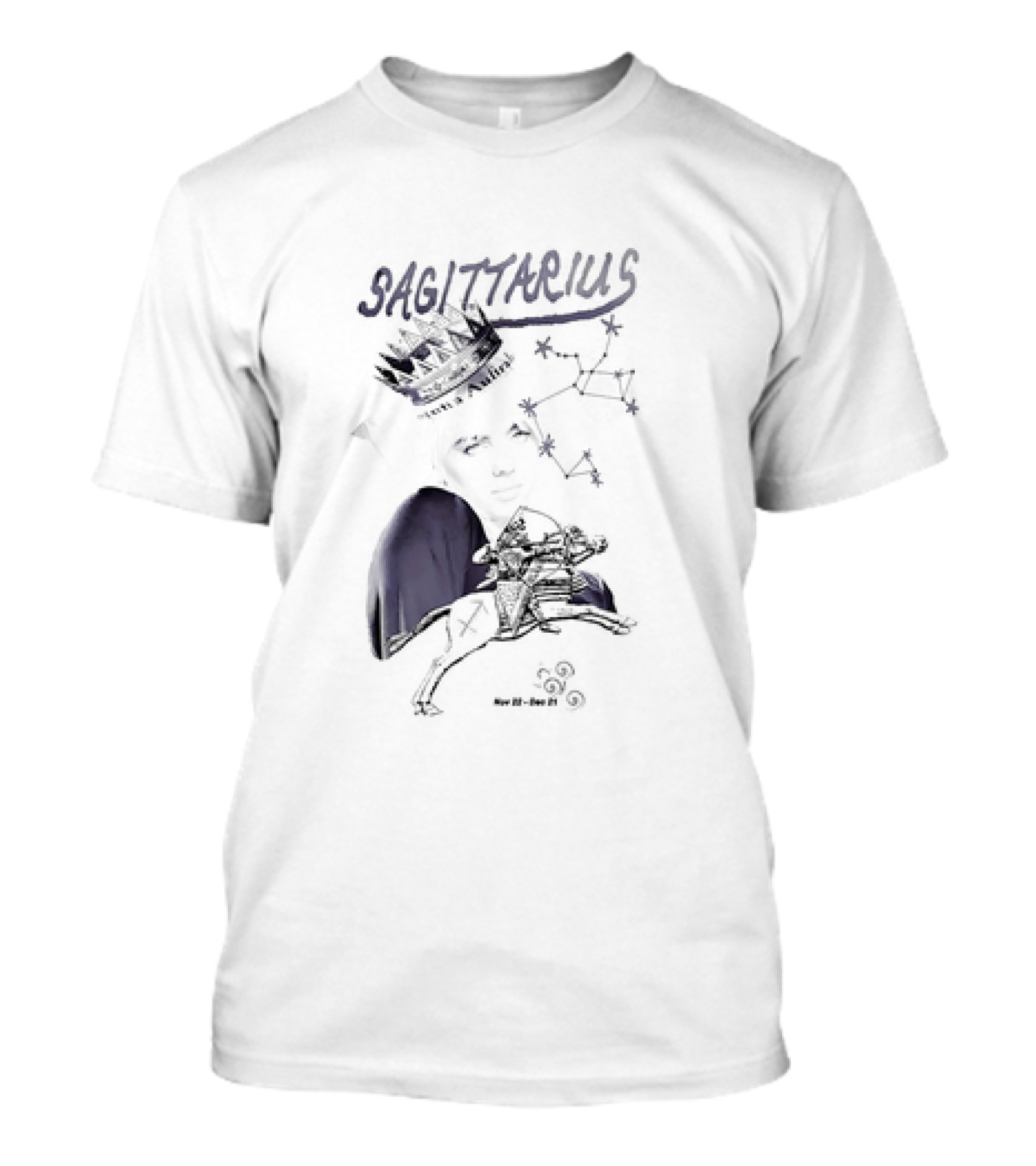 Sagittarius Vintage Crown Constellation Nov 22–Dec 21 T-Shirt