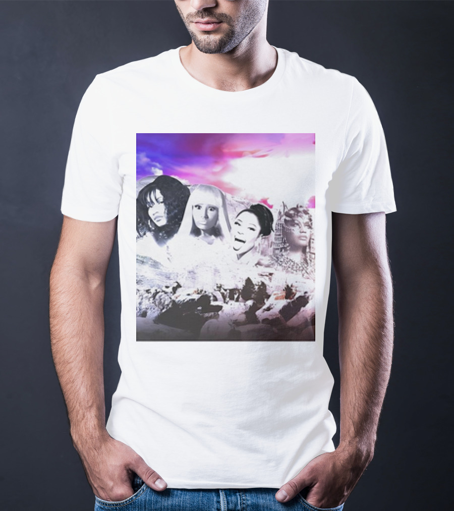 Kingkongkenn My Female Rap Mount Rushmore Nicki Minaj And Rihanna T-Shirt