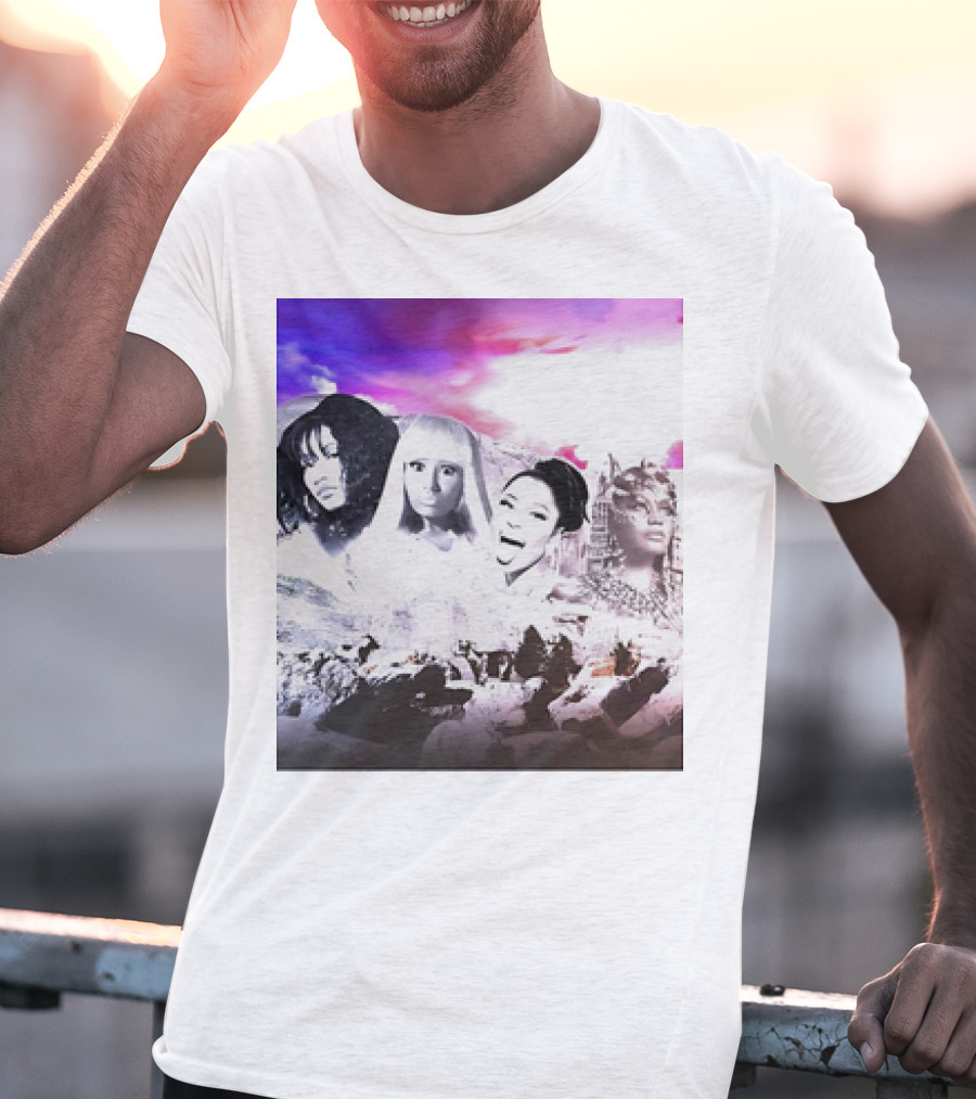 Kingkongkenn My Female Rap Mount Rushmore Nicki Minaj And Rihanna T-Shirt
