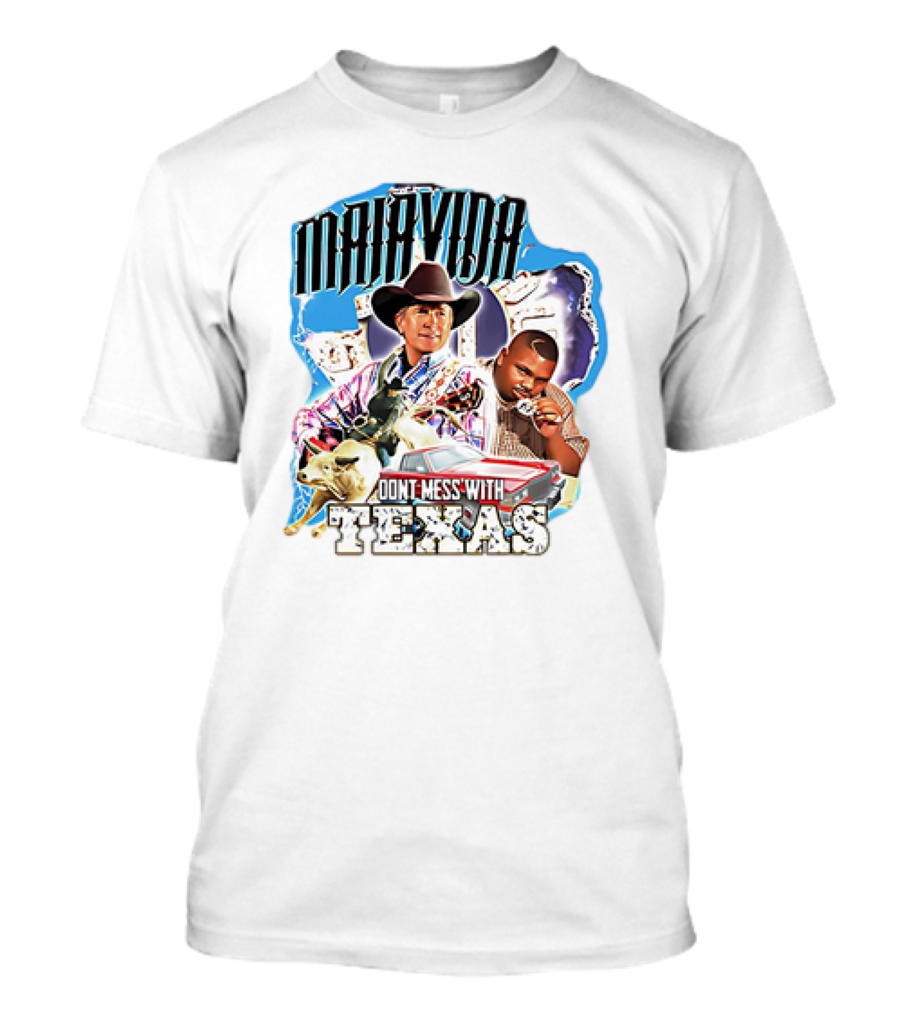 Malavida Don’t Mess With Texas Cowboy And Car T-Shirt