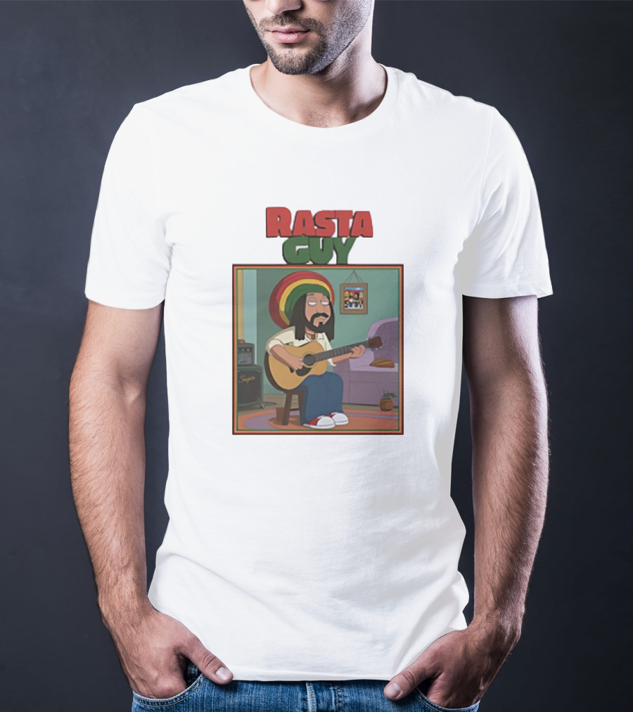 Peter Griffin Playing Guitar With Rasta Hat T-Shirt