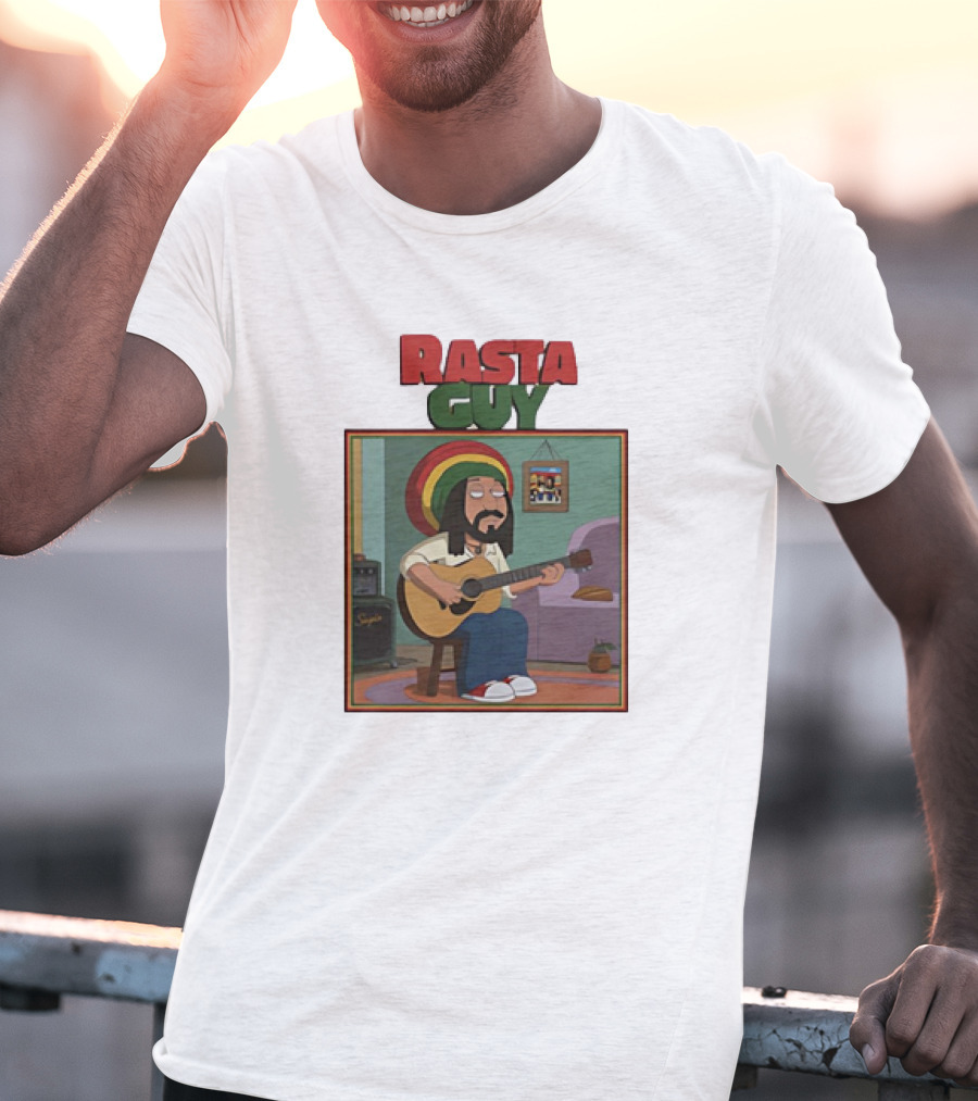 Peter Griffin Playing Guitar With Rasta Hat T-Shirt
